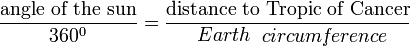 Earth Circumference Formula