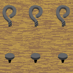 Board with nails and screws